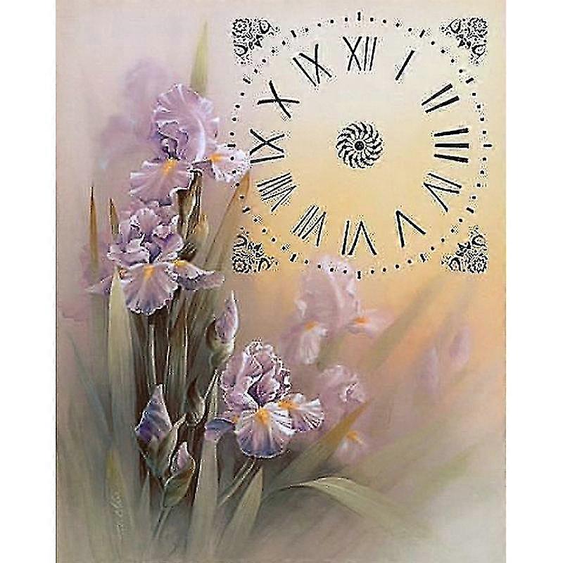 5d Diy Daimond Painting Cross Stitch Flower Wall Clock Daimond Embroidery Mosaic Home Decor Crafts