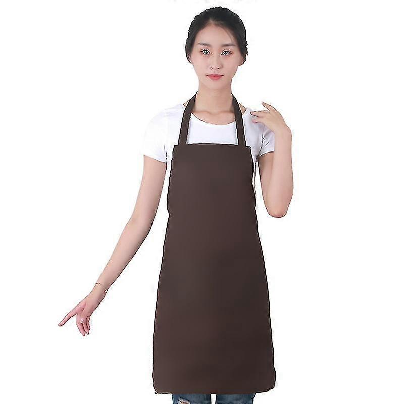 12 Pack Plain Bib Aprons With 2 Pockets - Black Unisex Commercial Apron Bulk
