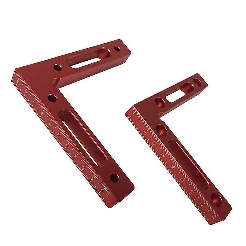90 Degree Positioning Squares Aluminum Alloy Clamping Square 12x12cm Right Angle Clamps Woodworking Tool for Clamping Boxes, Frames and Shelf Cabinets