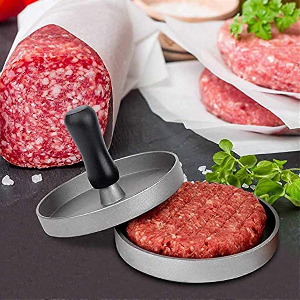 12cm Round Burger Press Hamburger Maker Alloy Hamburger Molds Form Press Aluminum Meat Beef Tools