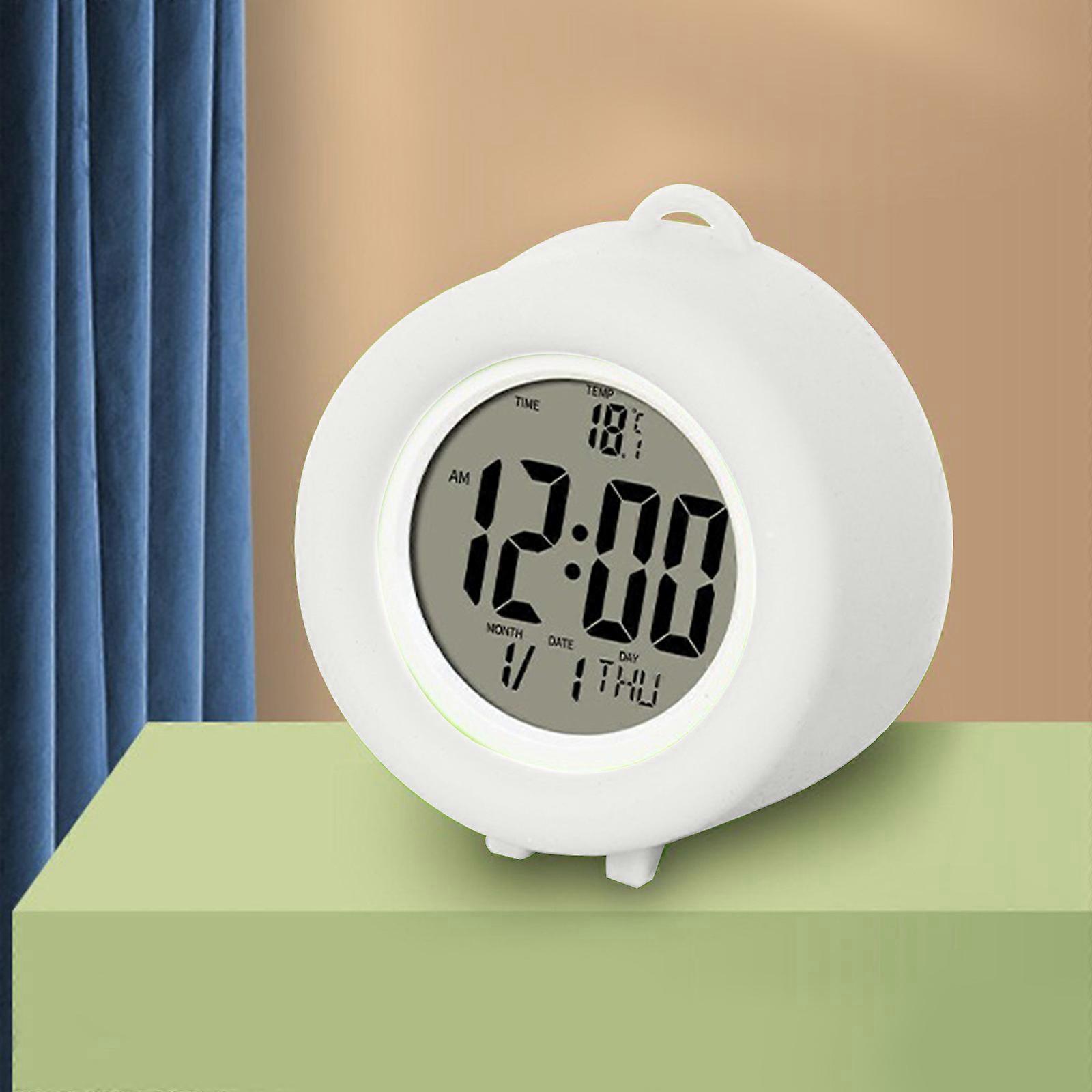 Digital Electronic Clock LED Display Electronic Clock Stereo Digital Display Snooze Alarm Clock 12/24H Switching Countdown Time FLYE1710