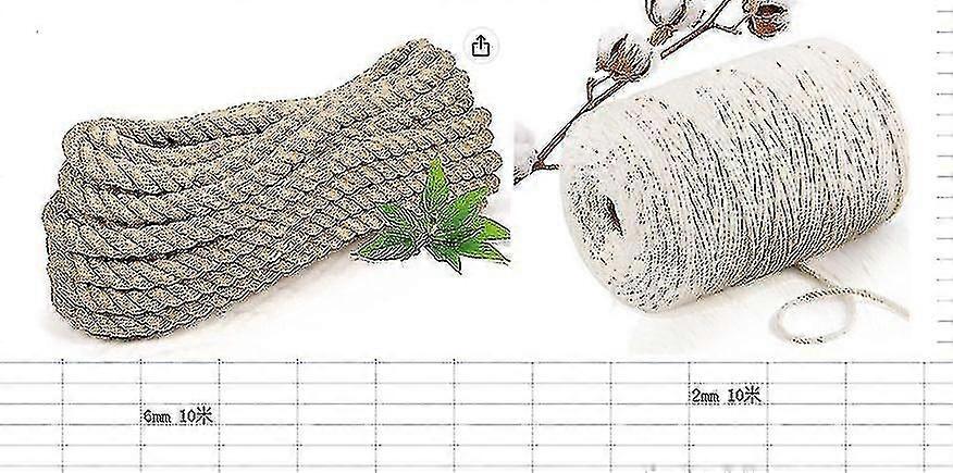2pcs Jute Strings Thin Rope Gift Box Packing Decorating Thin Jute Rope For Crafts