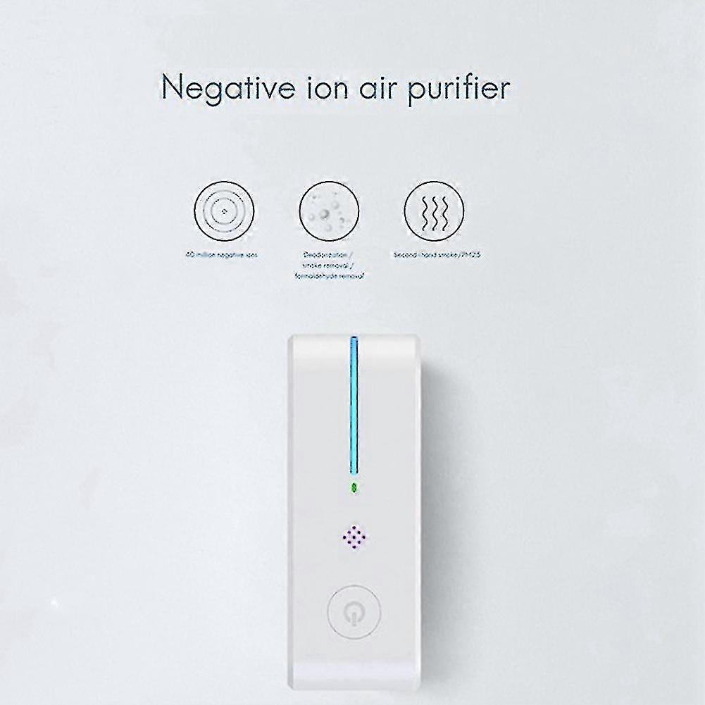 Plug In Air Purifier Compatible With Home Cleaner Small Air Ionizer White Eu Plug