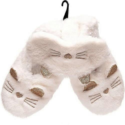 Foxbury Womens/Ladies Cat Slipper & Mask Set