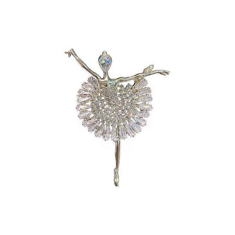 1 Pc Female Breastpin Ballet Dancer Shape Brooch Delicate Clothes Accessory