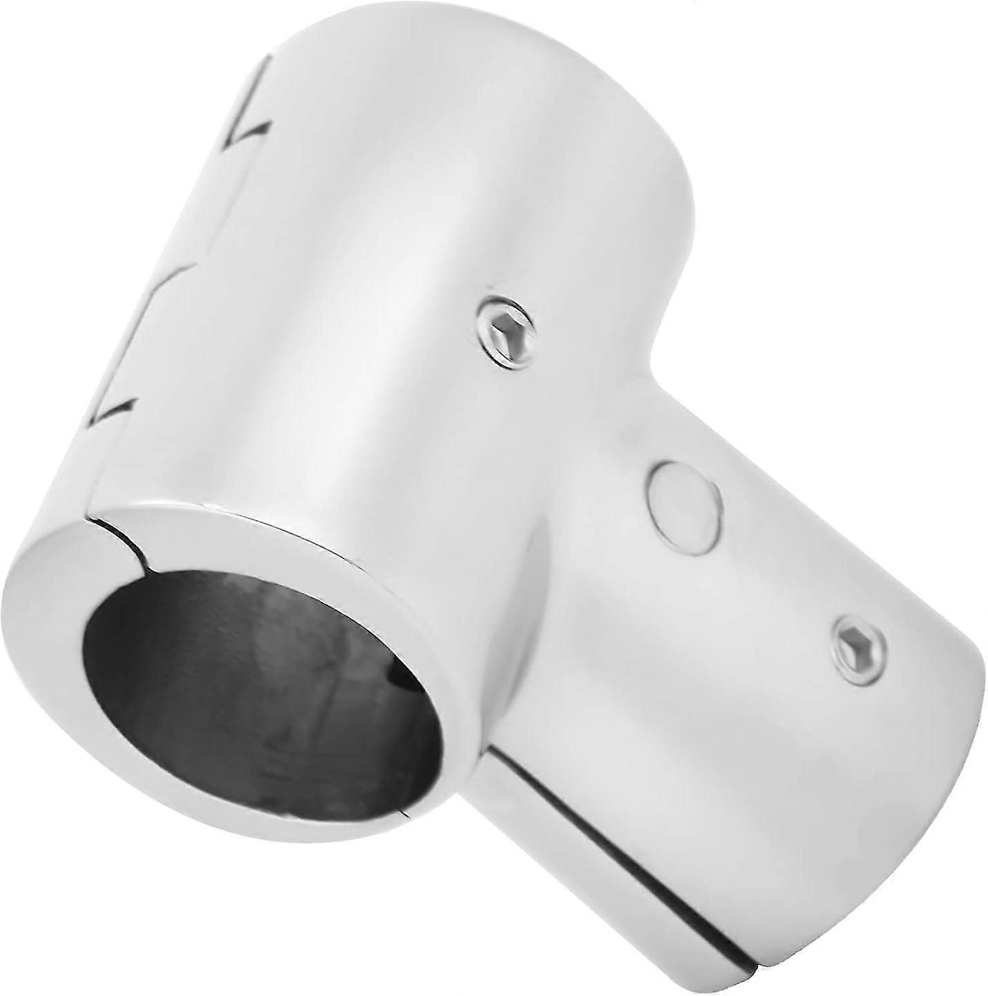 Stainless Steel Tee Connector 3 Way 90 Degree Handrail Tee Fitting Anti-Corrosion Mirror Polished Surface Marine Hardware for Boat(25MM)VEBTles