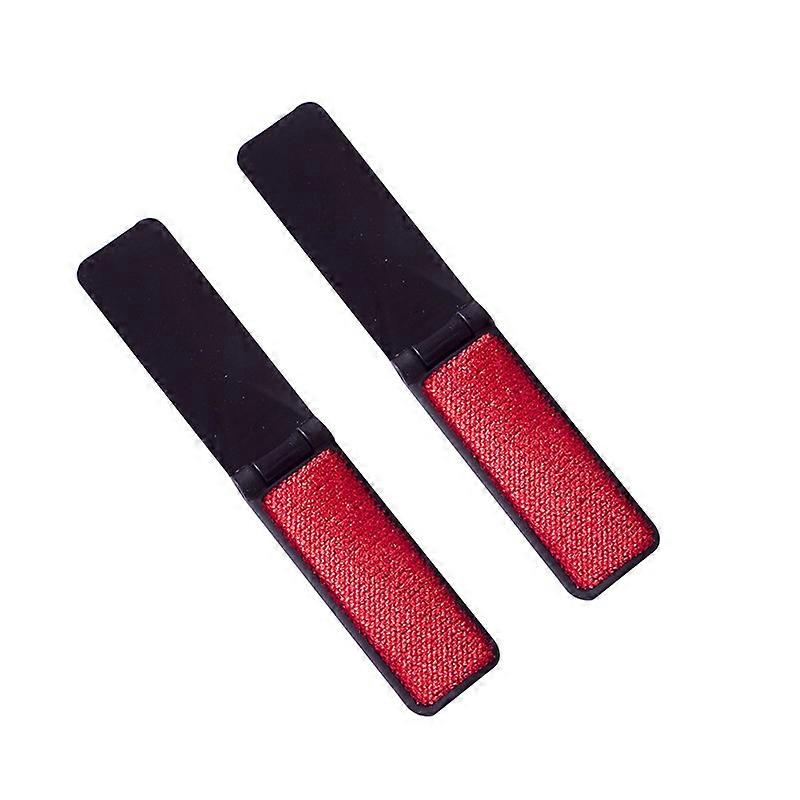 2 foldable clothes brushes, fabric brush, Black Red