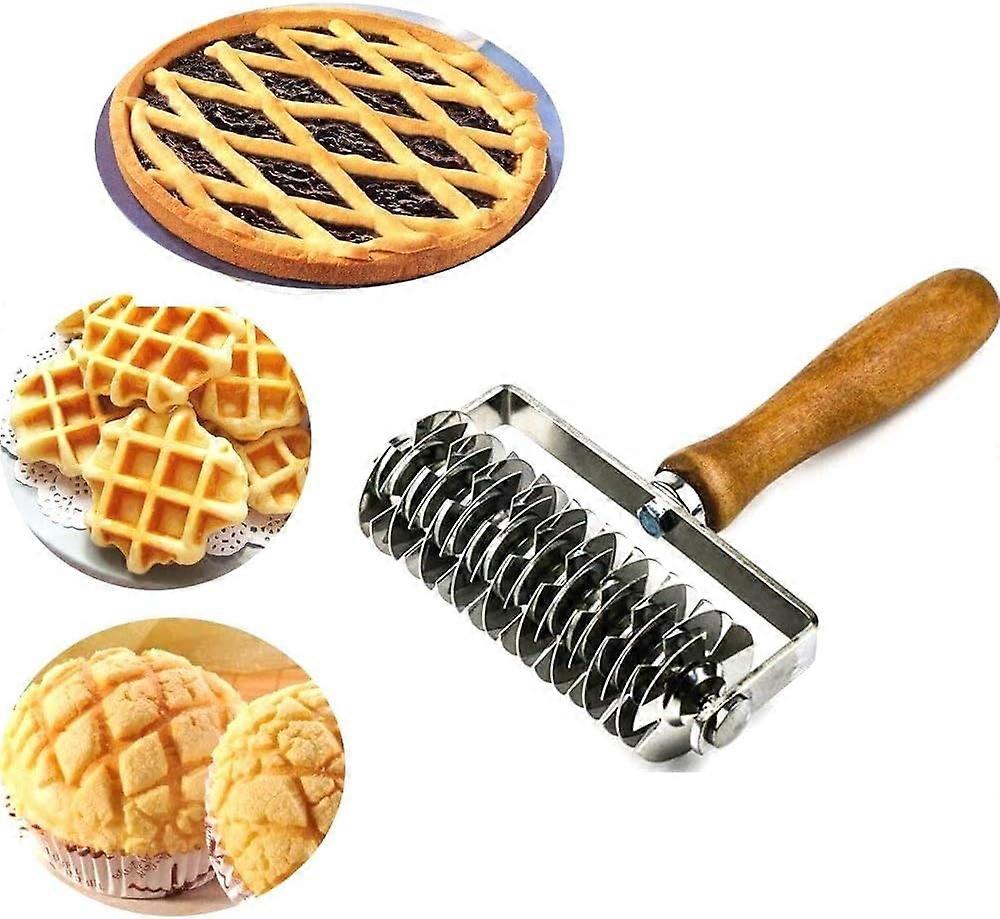 Stainless Steel Pastry Crimpers Lattice Roller Cutter Baking Tool
