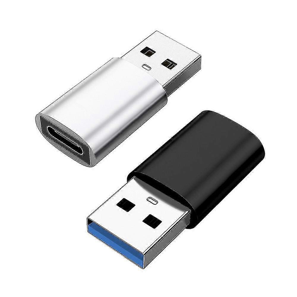 2pcs Usb To Type-c Adapter Mobile Phone Data Cable Computer Hard Disk Converter