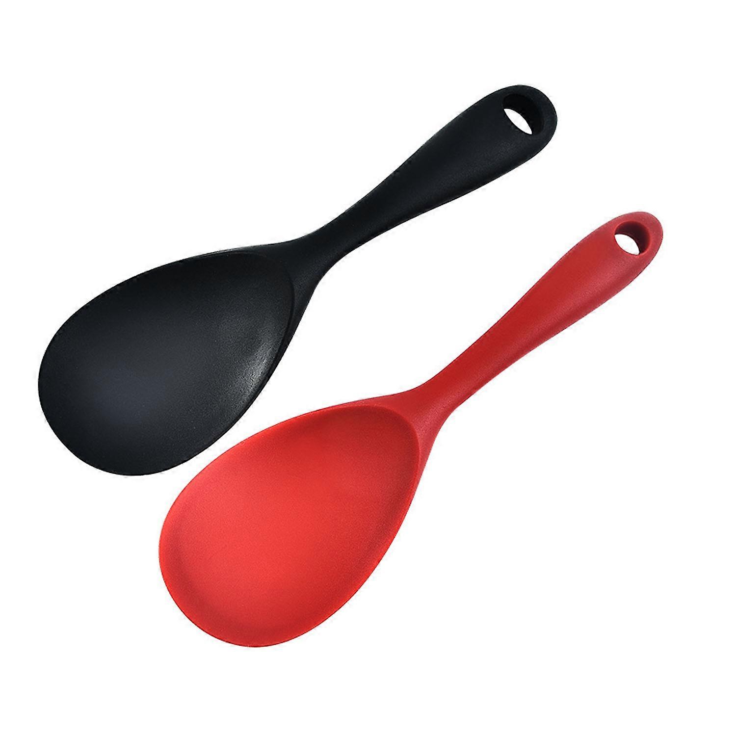 2 pieces serving spoons silicone rice spoons