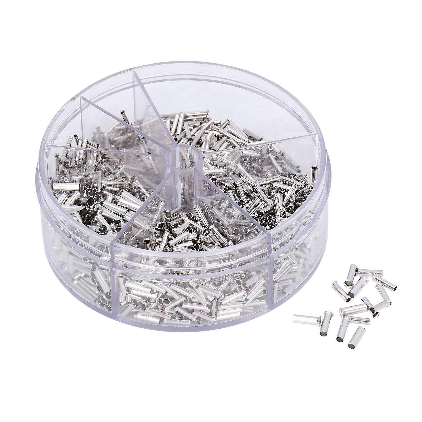 1900Pcs Wire Ferrule Non Insulated 0.52.5mm Connector Crimp Terminal 1422 AWG Set Kit for DIY