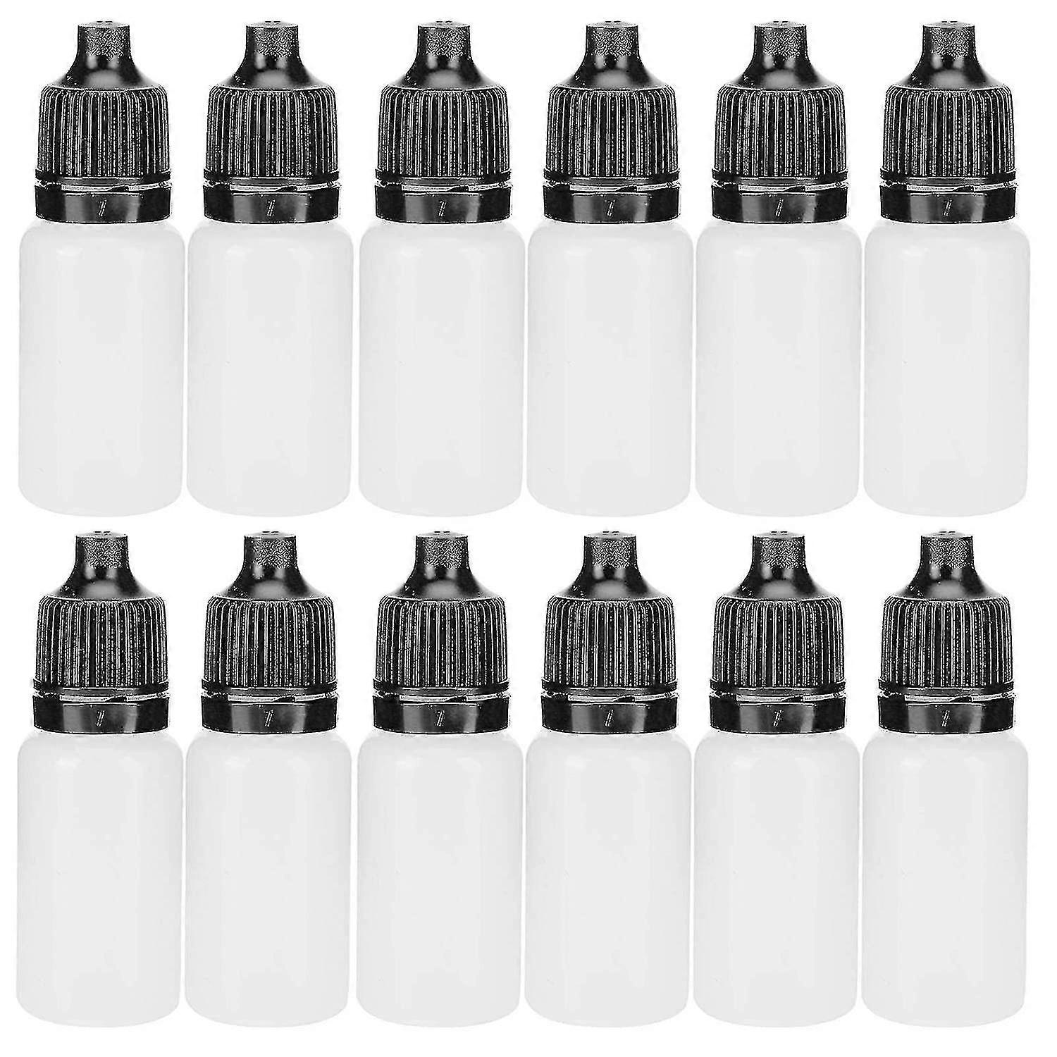 Eye Drops Bottle, Refillable 50pcs Empty Eye Drops Container Black