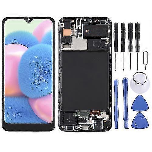 Samsung Galaxy A30s Tft Material Lcd Screen And Digitizer Full Assembly With Frame (black)