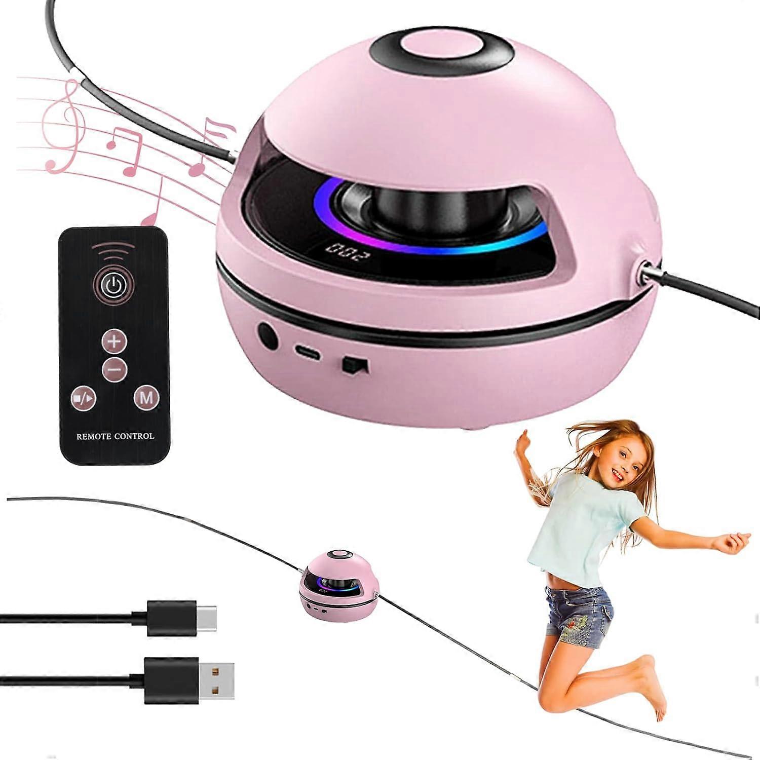 Muziek Jump Rope Machine, Slimme Automatische Elektrische Rope Skipping Machine met Bluetooth Speaker & LED Display Teller, 1-10 Aanpassing van het snelheidsniveau