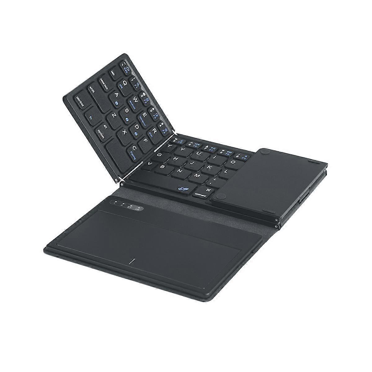 Foldable Bluetooth Wireless Keyboard with Touchpad Ultra Slim Pocket Folding Keyboard for IOS,Andro