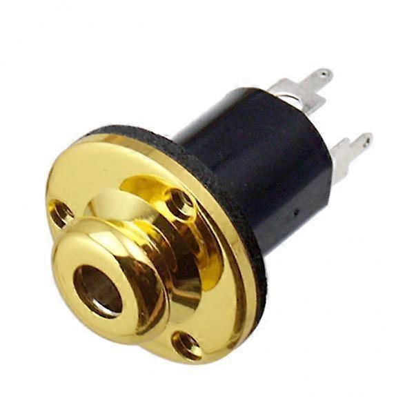 5x1/4" Guitar Bass Equalizer Jack EQ Preamp End Pin Output Input Socket Gold