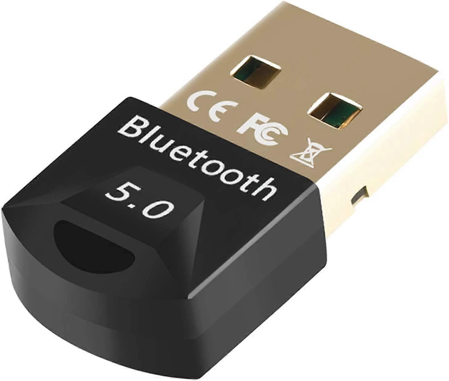 Bluetooth 5.0 Adapter USB Dongle, Mini Bluetooth Receiver Transmitter Compatible with Windows 10/8.1/8/7