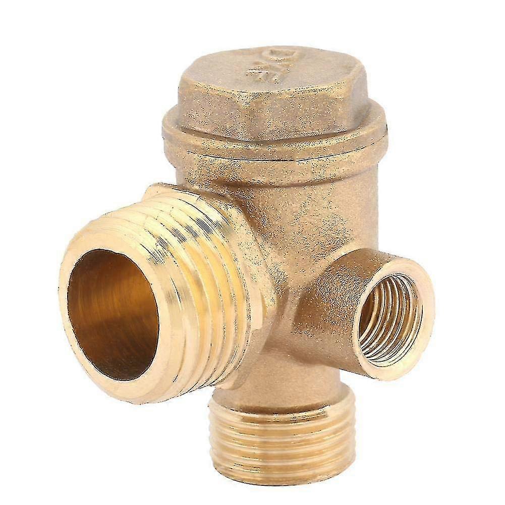 Check Valve, 3 Port Brass Air Compressor Check Valve Air Compressor Male Thread Check Valve Pipe Connection Tool, 20 16 10mm