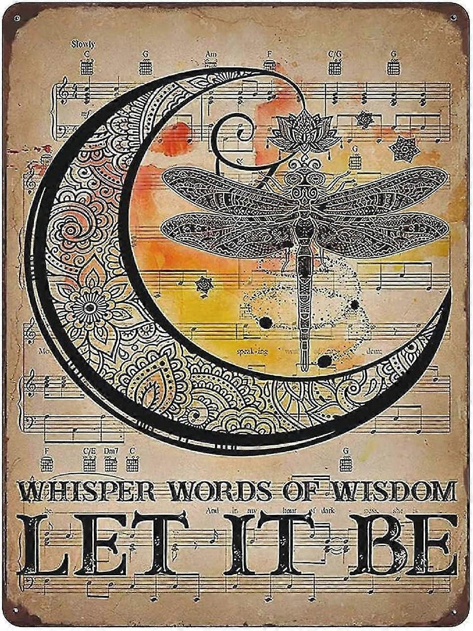 Partitura Whisper Words Of Wisdom1 Placa de Lata Decoração de Metal 8x12 Polegadas OU 12x16 Polegadas Modo 1917