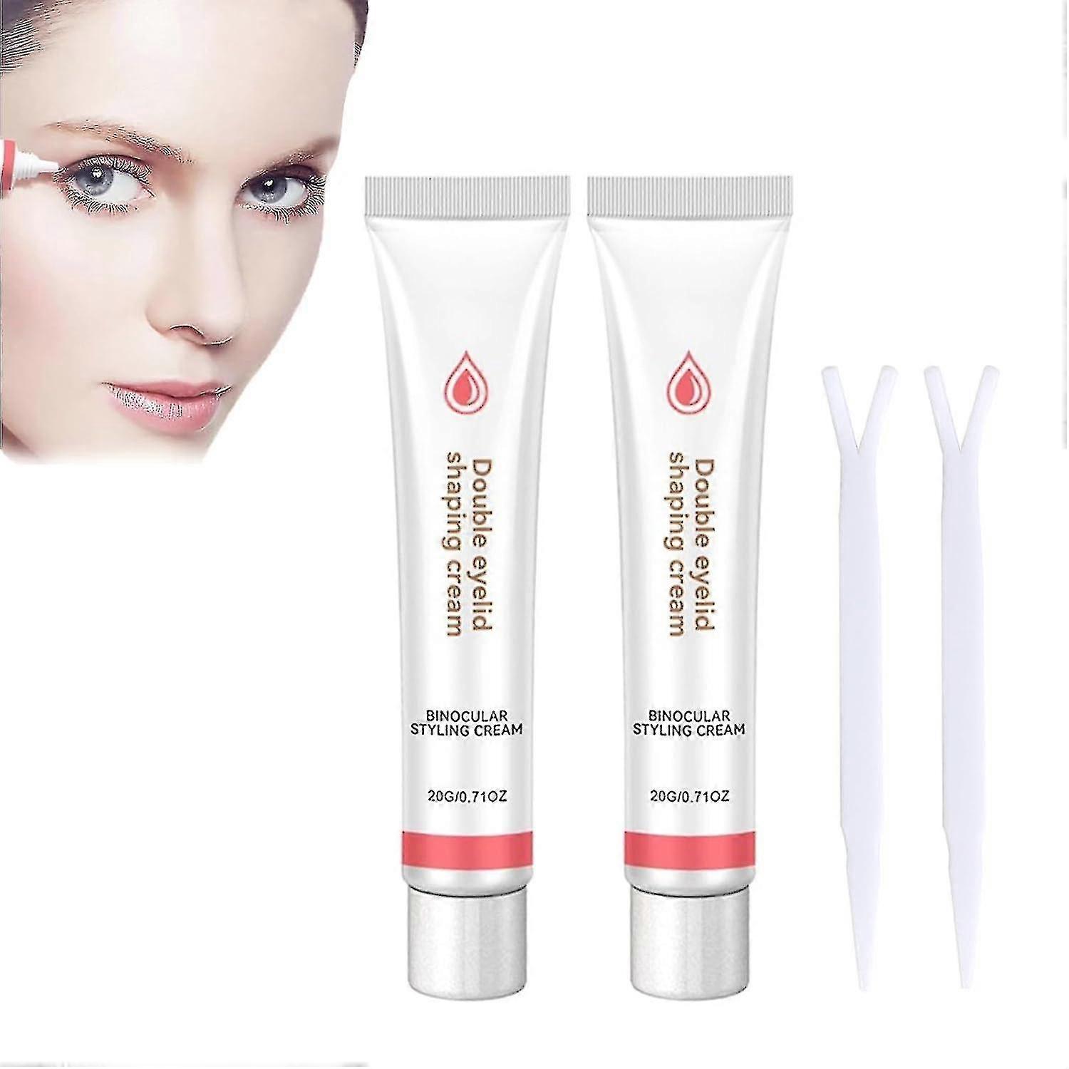 Double Eyelid Styling Cream, Natural Invisible Double Eyelid Shaping Styling Cream, Double Eyelid Shaping Cream Waterproof With Y Stick