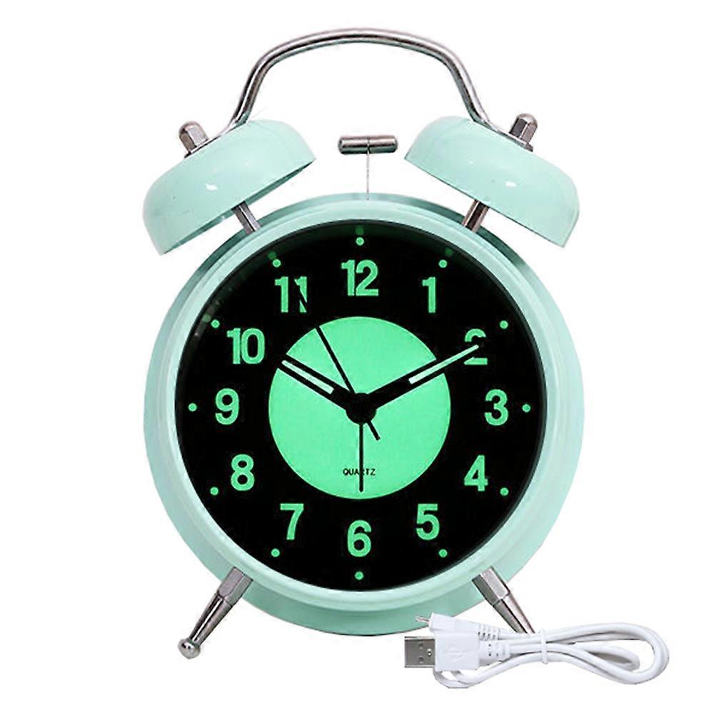 Vintage old-fashioned alarm clock luminous dial battery-powered