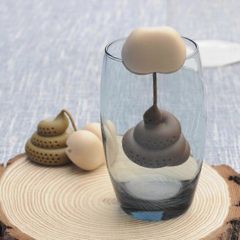 Reusable Silicone Tea Infuser Creative Poop Shaped Funny Herbal Tea Bag Reusable Coffee Filter Diffuser Strainer Tea Accessories