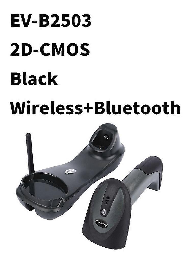 EVAWGIB 3-in-1 Barcode Scanner Handheld 1D/2D/QR Bar Code Reader Support BT 2.4G Wireless USB Wired Connection for Supermarket