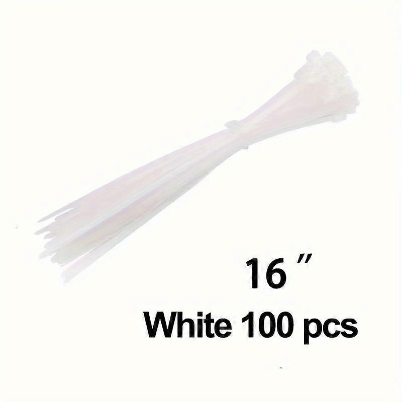 100/10kpl 16 tuuman raskaat nippusiteet - vahvat ja kestävät varastointiin, järjestämiseen ja johtojen hallintaan - musta ja