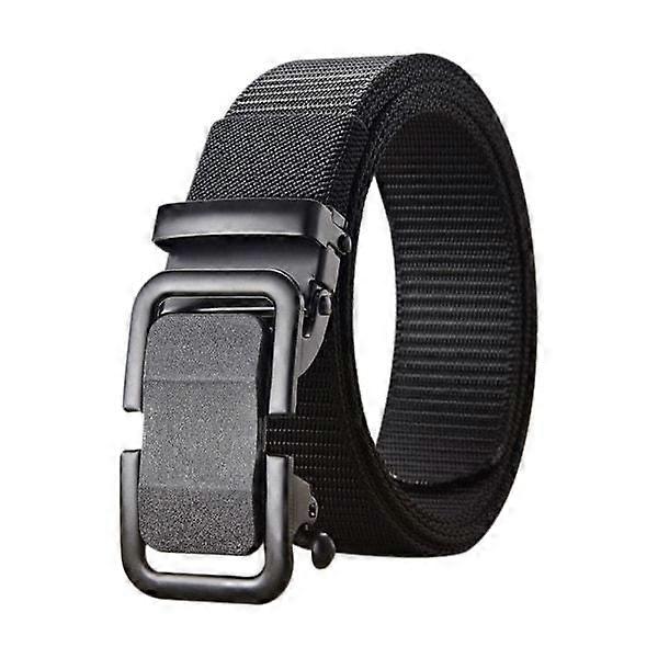 Nylon Braided Belt Automatic Buckle Belt Black