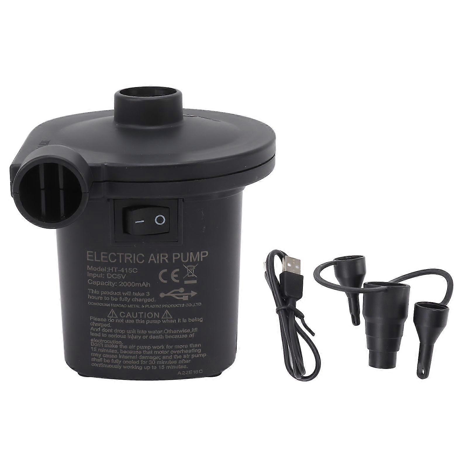 High Efficiency Electric Air Pump for Inflatable Kayak, Mattress, and Bed - 50W Low Noise Inflation Pump