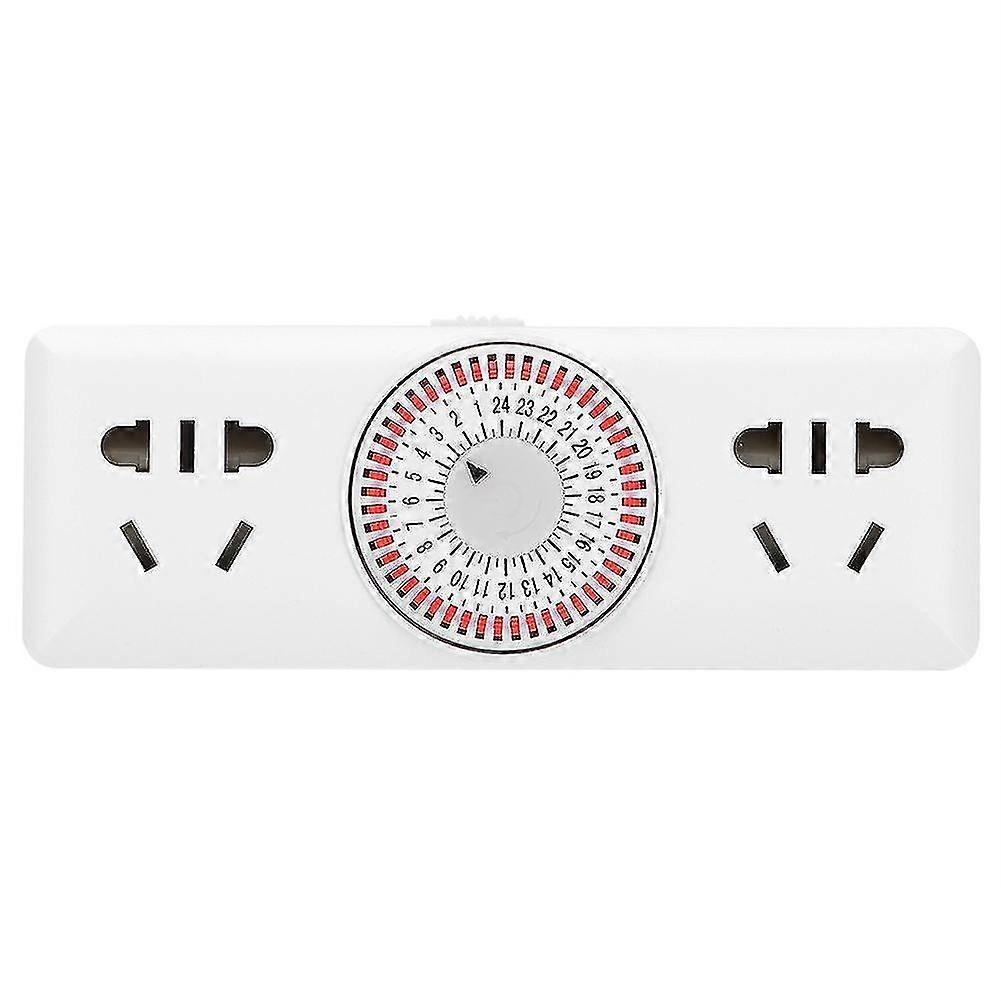 AU 250V Energy-Saving Socket Timer Switch Outlet - 24 Hour Dual Plug-in Mechanical Electrical Program