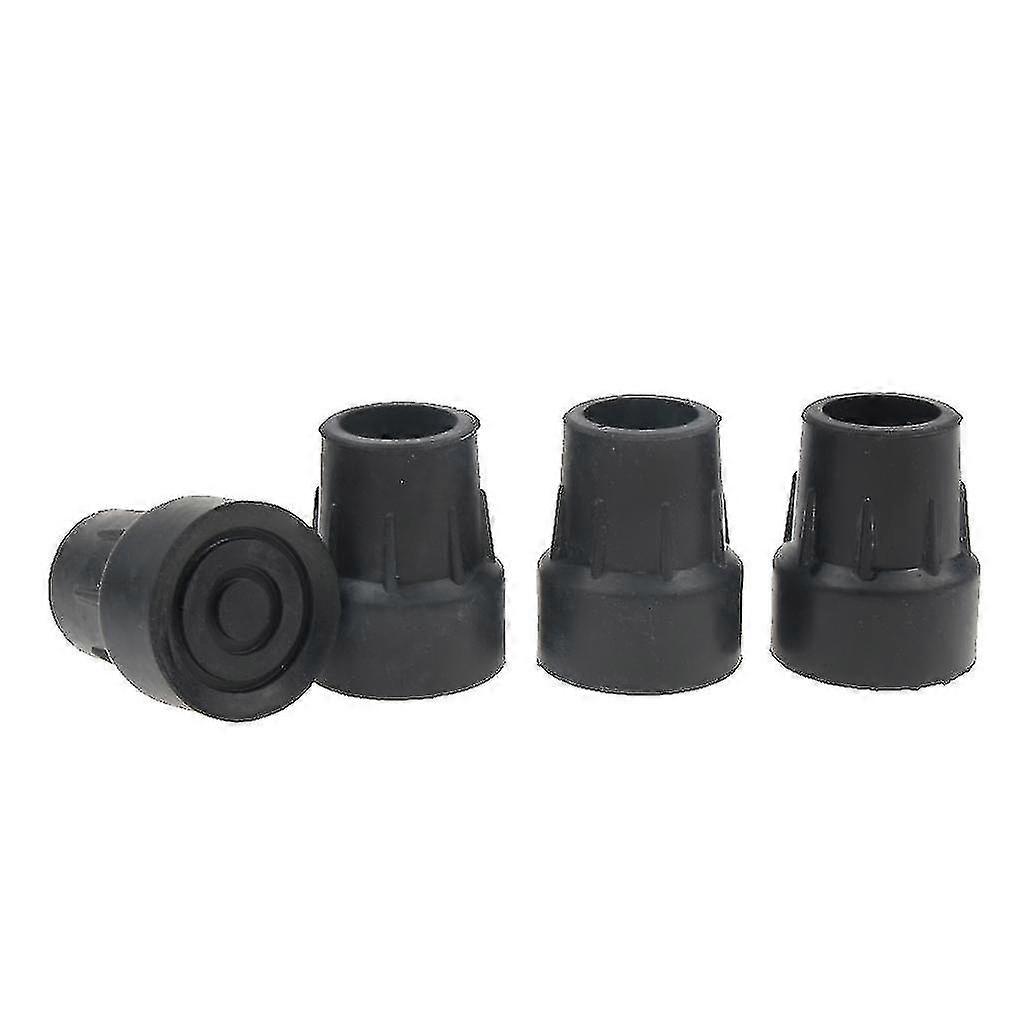 4pcs 25mm גומי טרקים מוט כובע מקל הליכה Ferrule מונע החלקה כיסוי רגל-yvan