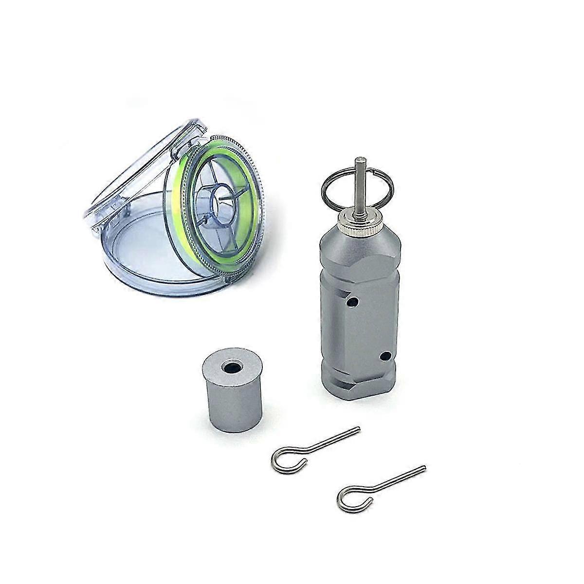 1 Set Outdoor Camping Alarm Trigger Perimeter Trip Alarm 360 Coverage Trip Line Perimeter Alarm,mechanical Gray