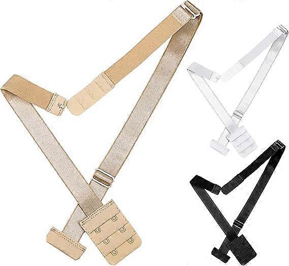 3 stk BH Stropp Omformer Justerbar Lav Rygg BH Forlenger BH Omformer Stropp 3 Krok BH Stropp Forlenger For Kvinner Jenter Ryggløse Kjoler