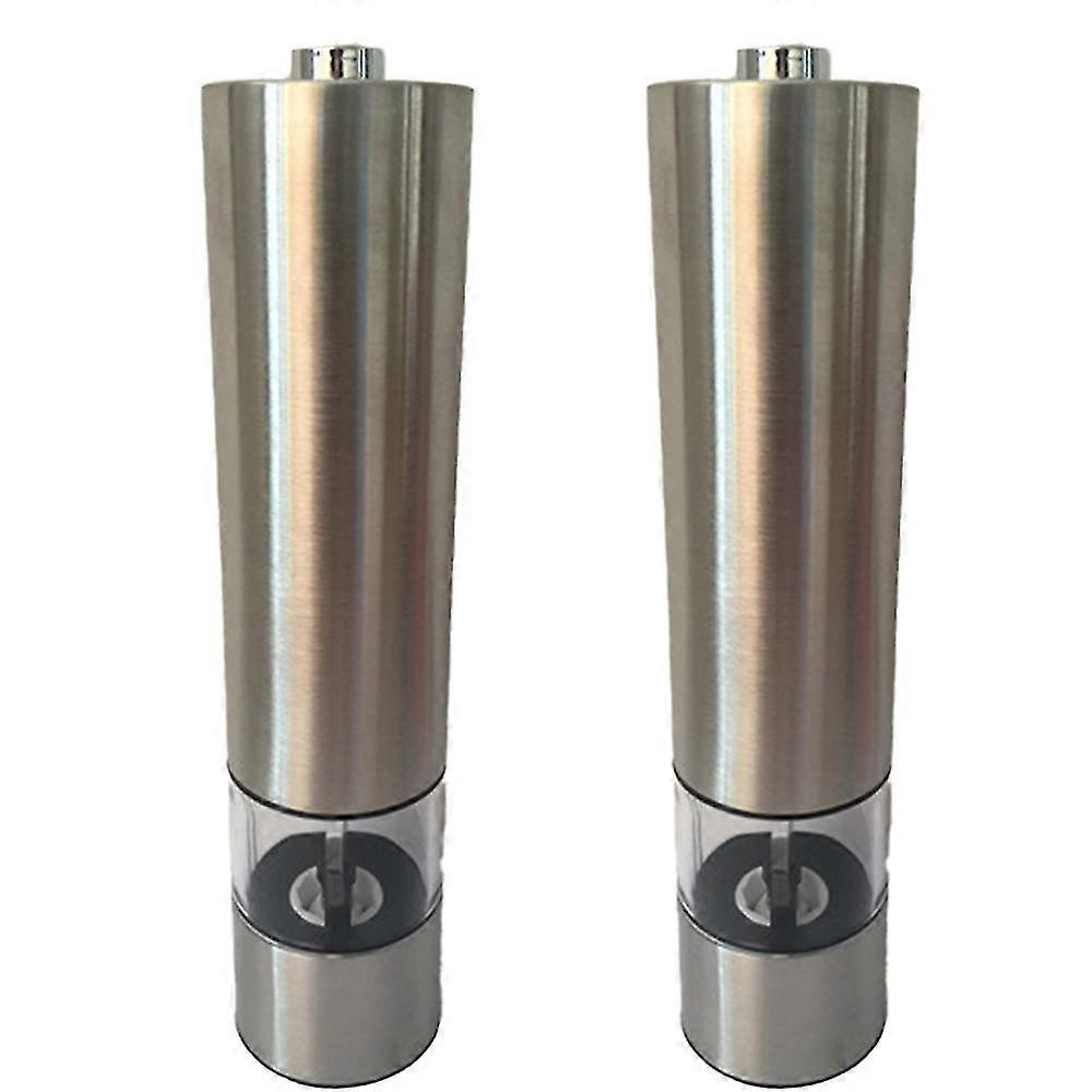 Electric Salt And Pepper Grinder Set,  Automatic One Handed Operation,ceramic Grinder, 2 Pack