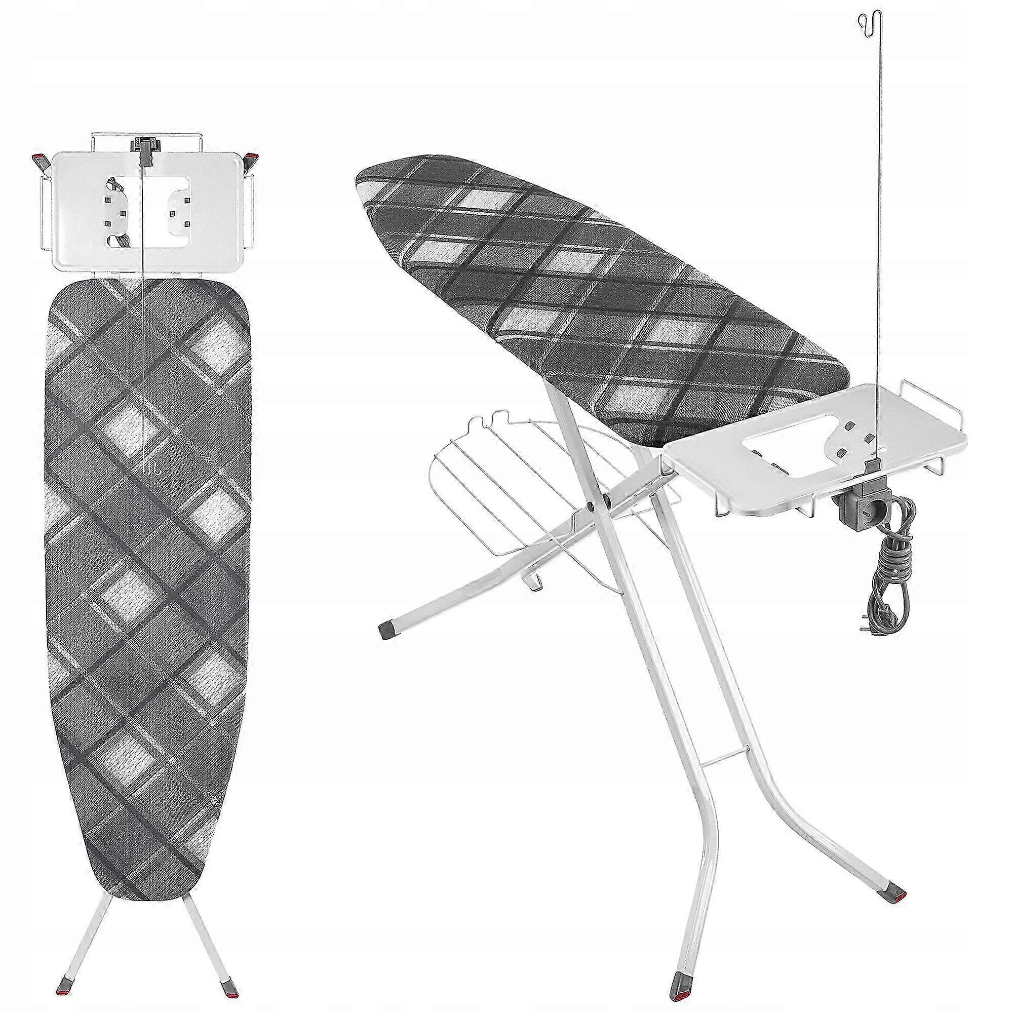 KADAX Bügelbrett 120x38cm breit Tischplatte Klappbares Bügeleisenhalter-Regal