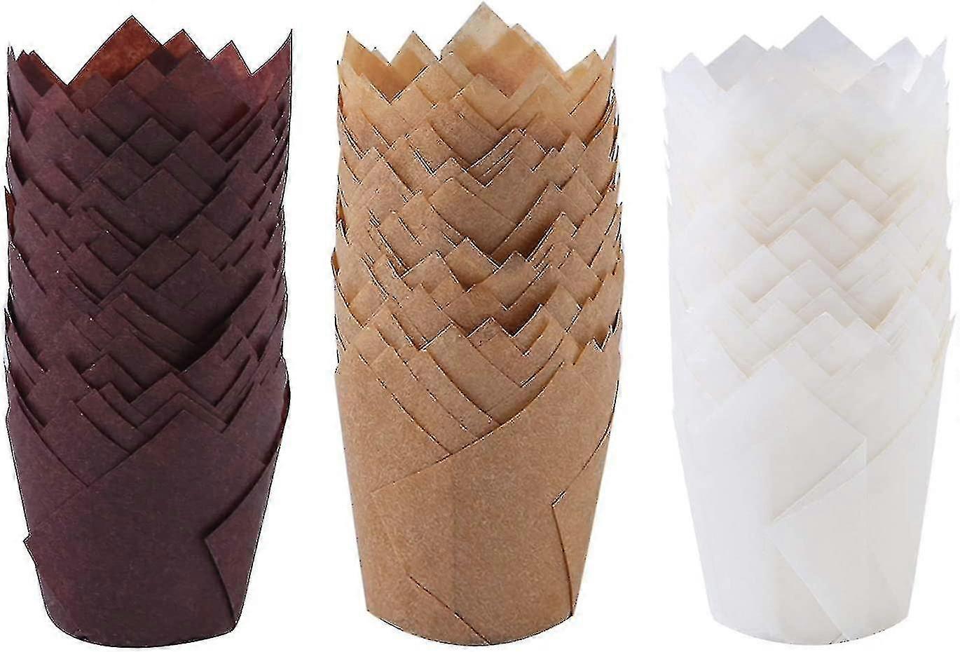 150 Pieces Mini Baking Cups Tulip Baking Cups Cupcake Liners