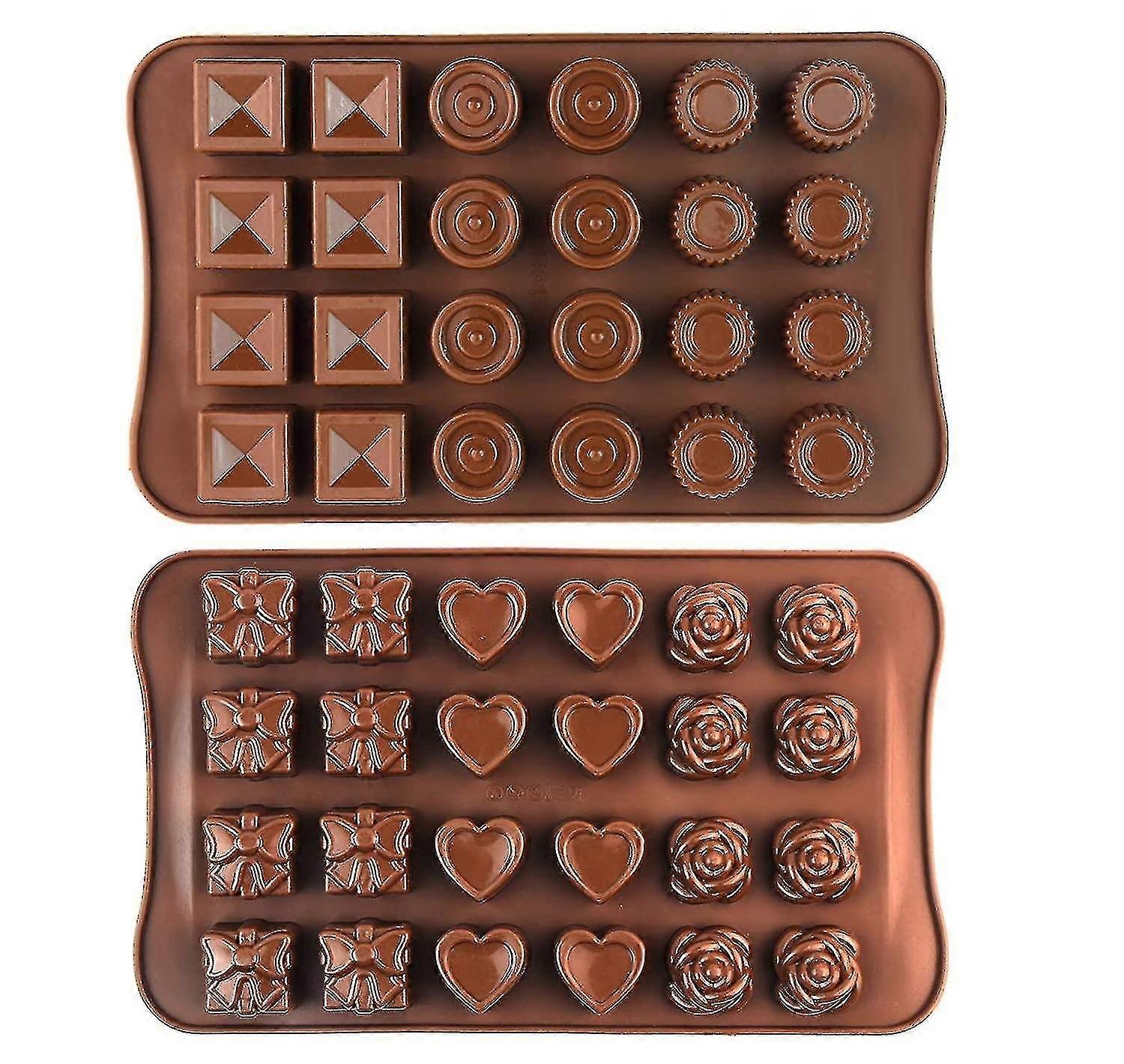 Siliconen chocolade mallen 2 stuks