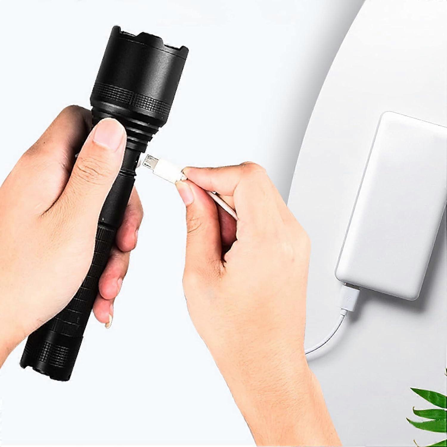 USB Torches Super Bright Rechargeable,Flashlight Searchlight Spotlight Lantern