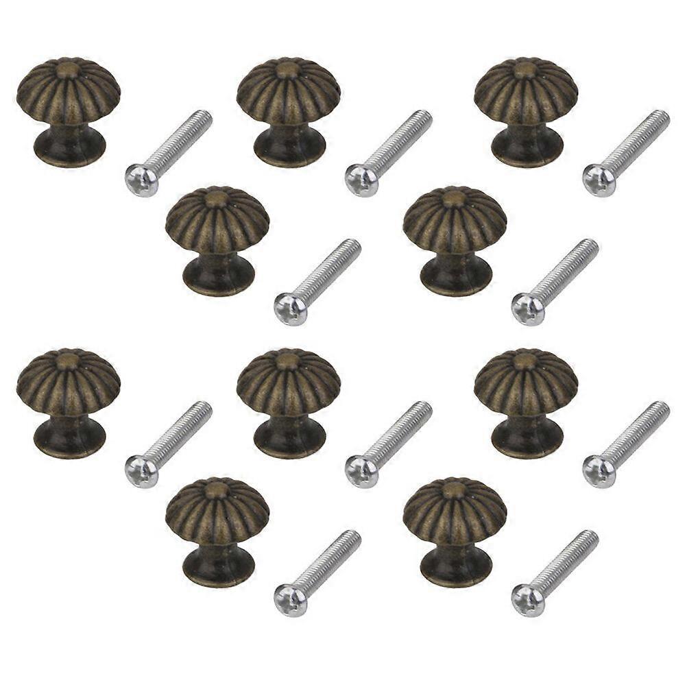 10pcs Mini Round Vintage Cabinet Drawer Pull Handle Knob