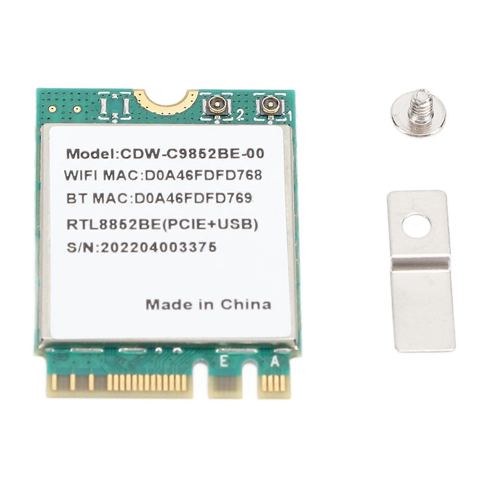 RTL8852BE Wireless Network Card Bluetooth 5.2 1800Mbps Support MU MIMO 2.4Ghz 5Ghz Dual Band M.2 Network Adapter for Laptop PC