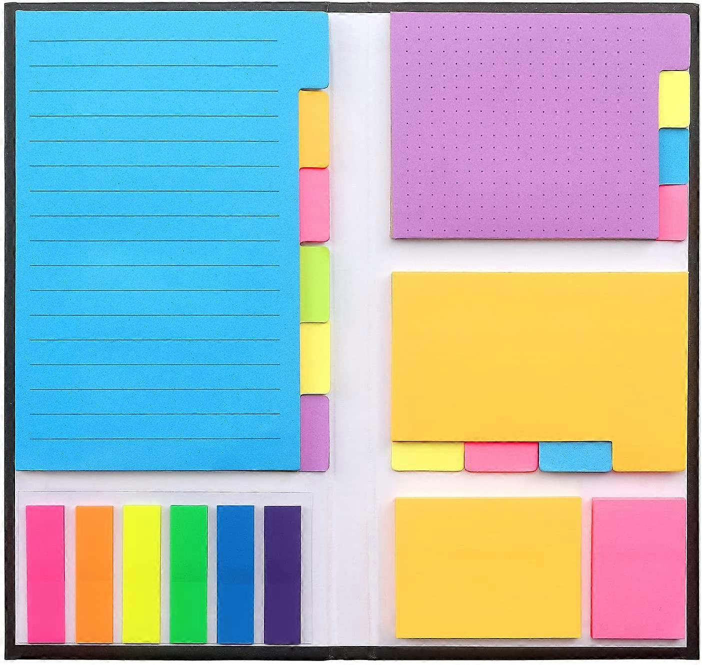 Divider Sticky Notes Set Divider Self-Stick Notes Pads Bundle with Bookmark Index for Planner Sticky Notes Tabs for School Supplies, Office Supplies,