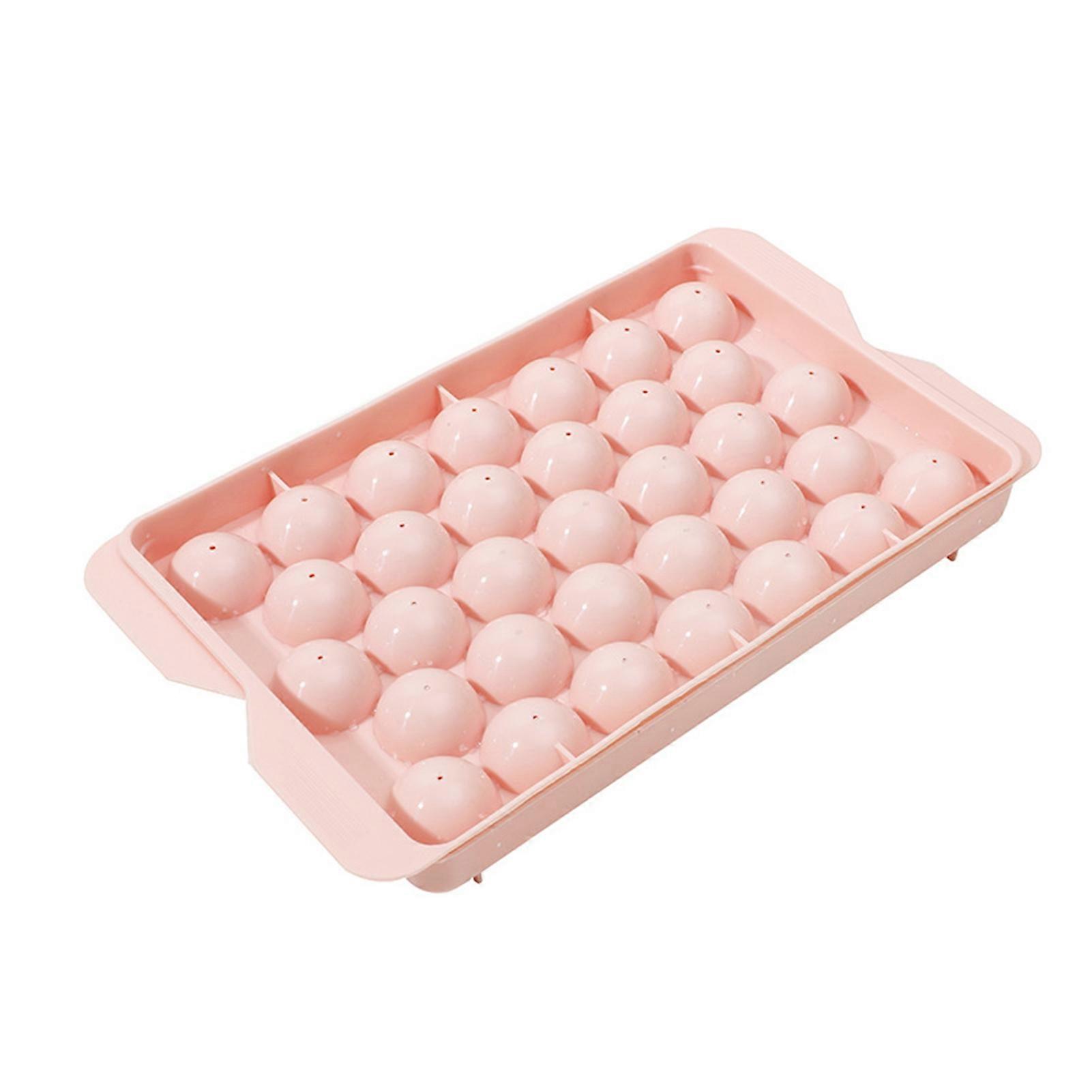 Ice Cube Tray Round Tasteless PP 33 Grids Cocktails Reusable Ice Tray Mold for Juice