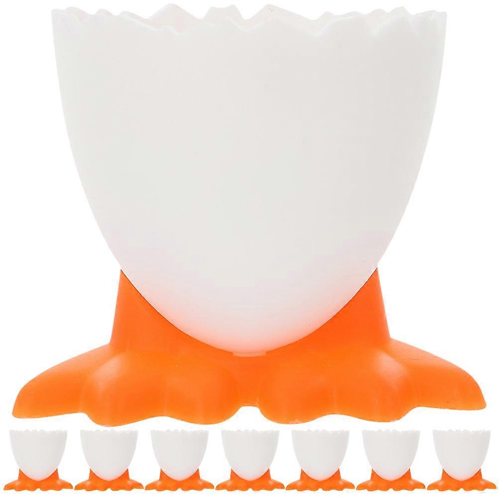 8pcs Cute Egg Cups Easter Egg Cup Holders Cartoon Egg Holders Boiled Egg Cups for Breakfast