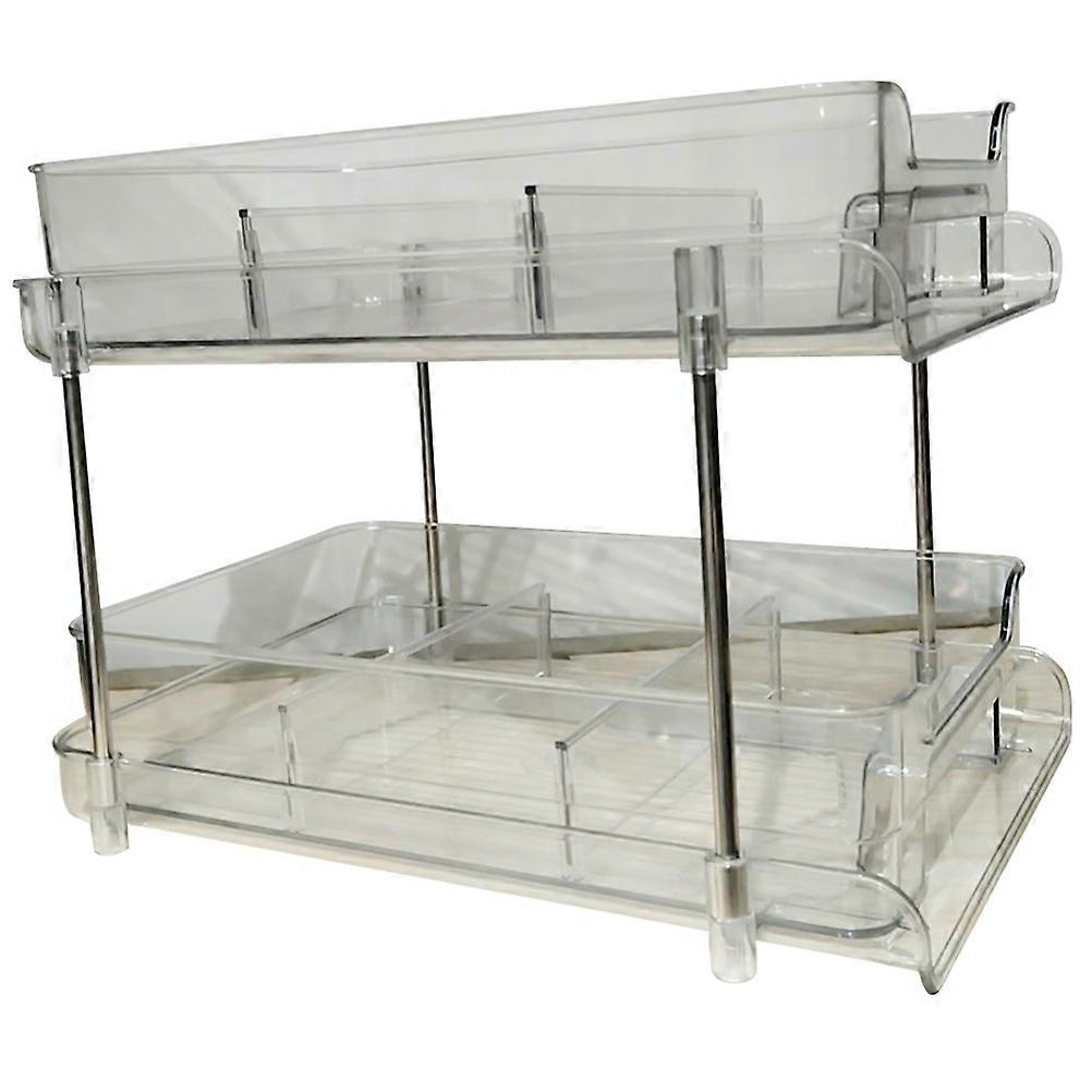 Pull-out Organizer Double Layer Organizer Desktop Storage Box Cosmetic Finishing Box