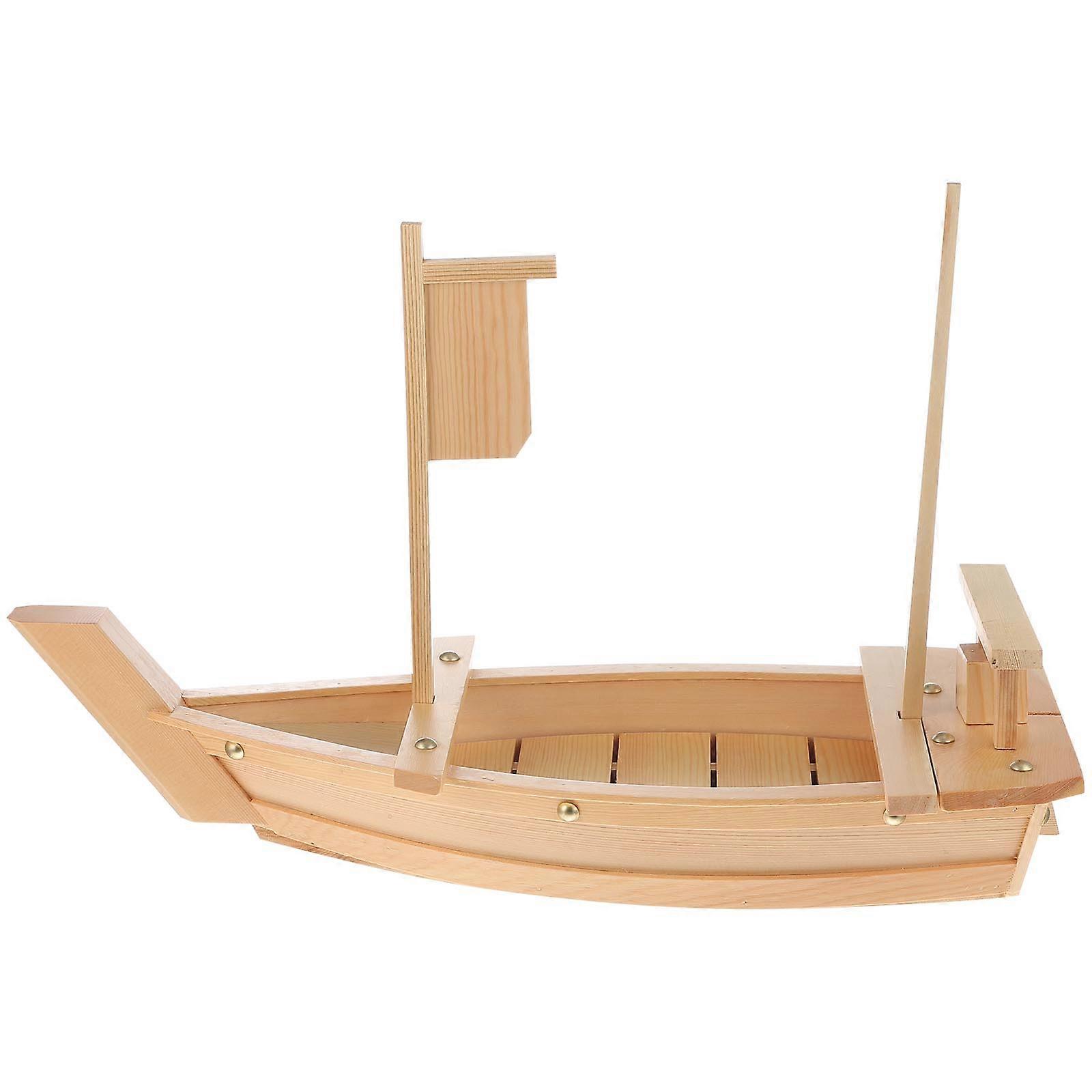 1 Stück Sushi Boot Teller Holz Sushi Serviertablett Restaurant Home Boot Teller