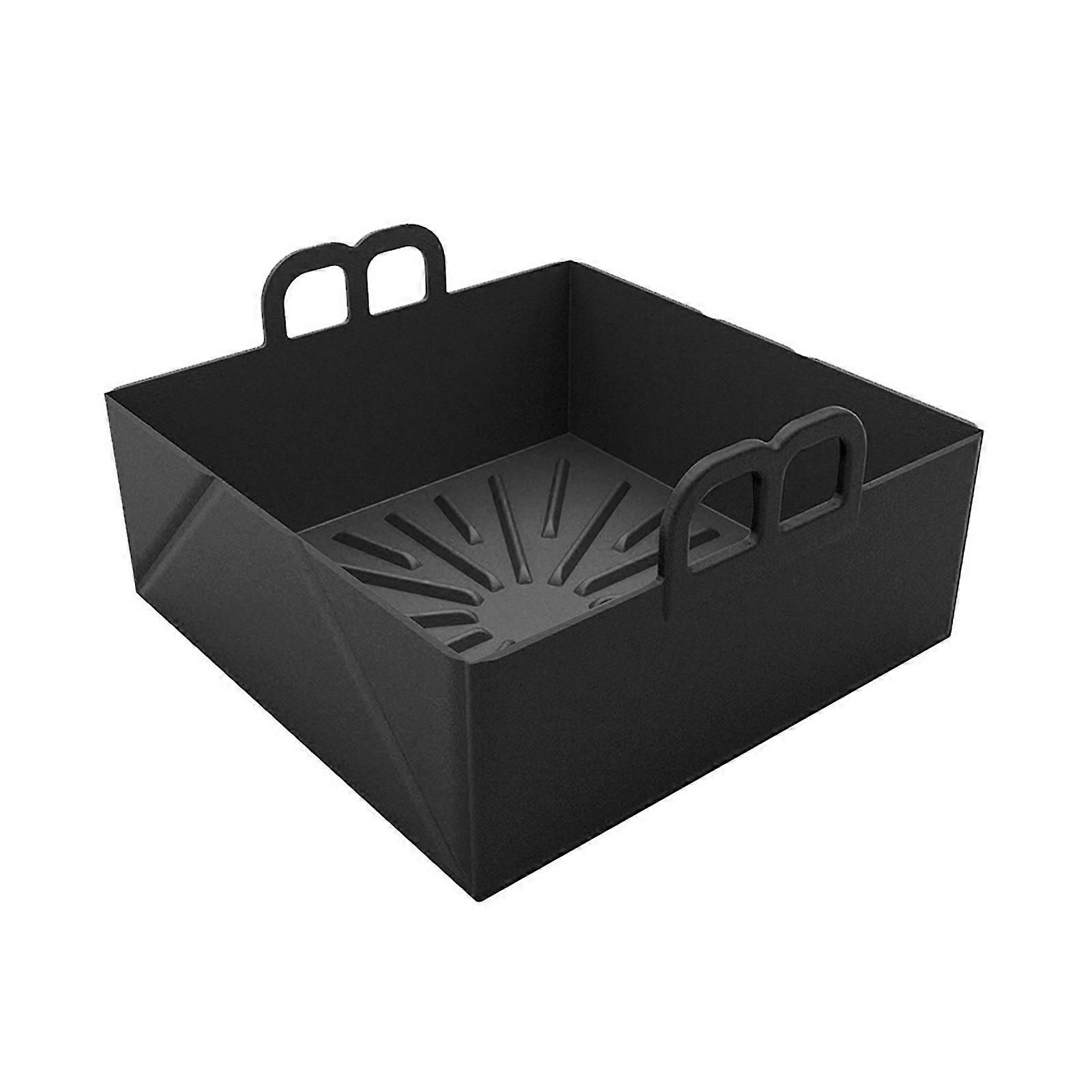 Folding Rectangle High Temperature Resistant Baking Tray with Handles Silicone Pot Air Fryers Oven Cooking Tool Kitchen Accessories Jikaixiang