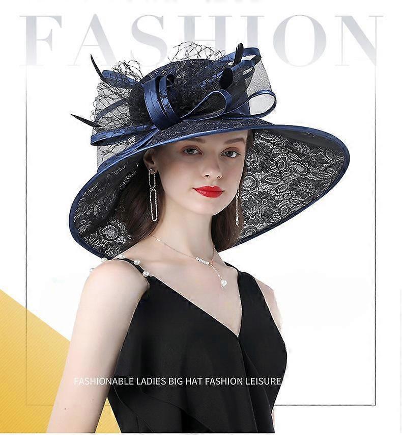 Damenmode Farbe Ding Stoff Polyester Mesh Big Eaves Hut