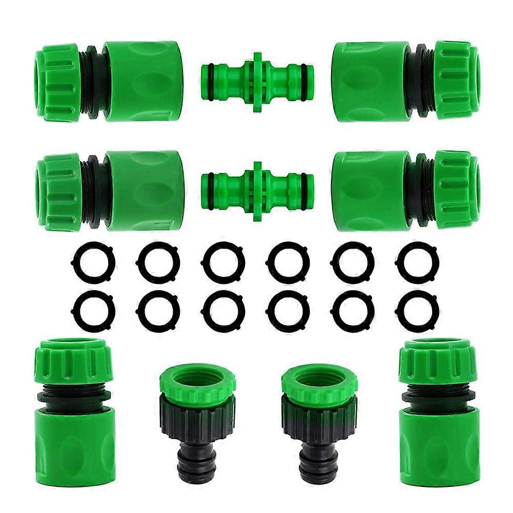 1/2 Inch Plastic Quick Connector Coupling Adapter Set for Garden Watering Hose JIKAIX