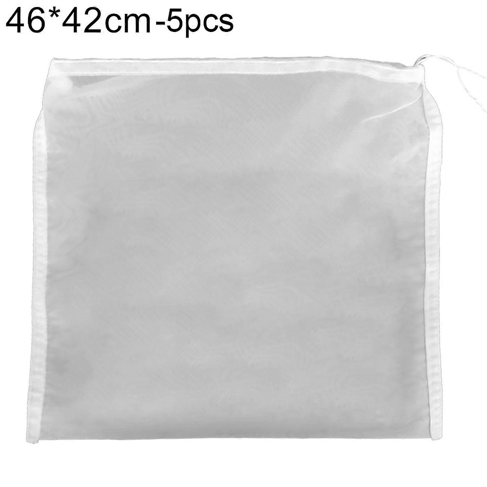 5Pcs Homemade Beer Filter Bag Brewing Boiling Herb Strainer Filtering Net Pouch